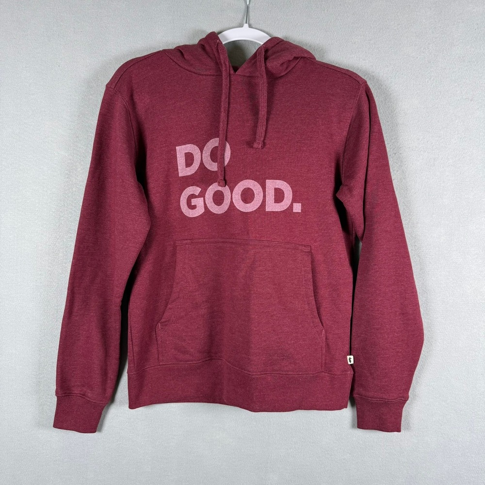 Cotopaxi Womens S Do Good Hoodie Port Maroon Red Graphic Outdoor Gorpcore New